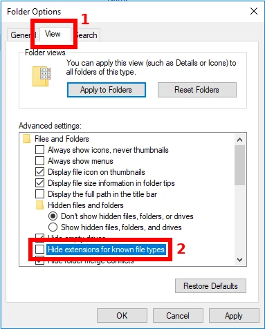 วิธีตั้งค่าให้ Windows 10 แสดงนามสกุลไฟล์ (File Extension) - บล็อกของ  Poundxi