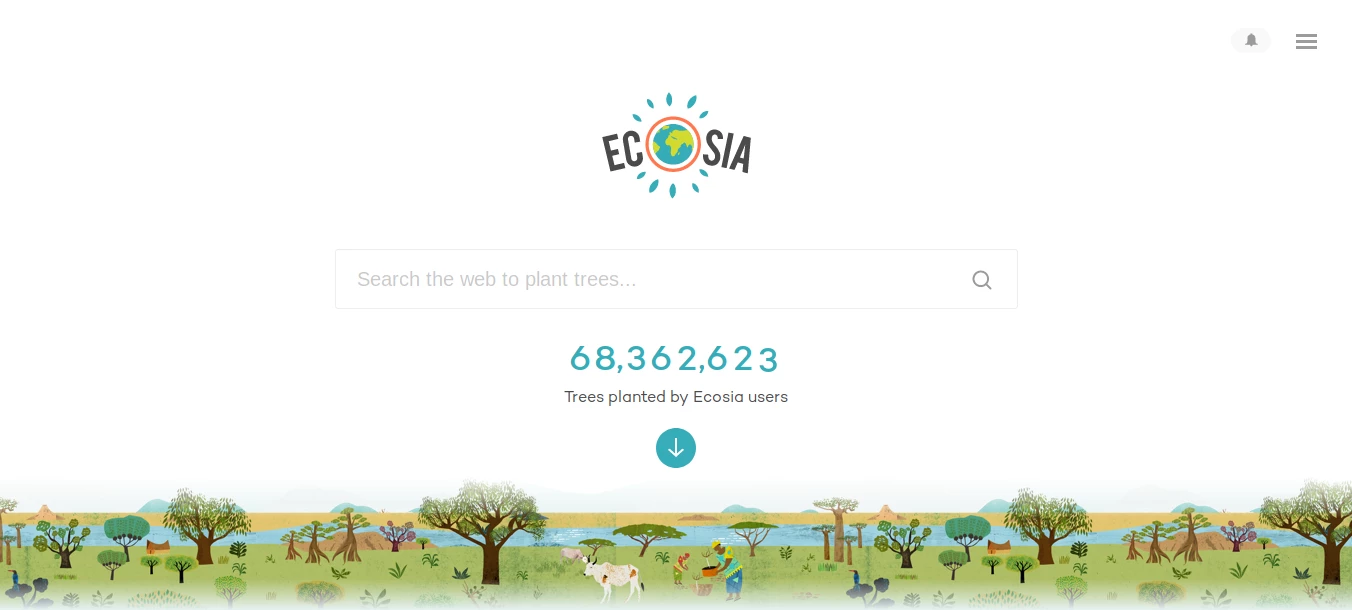 Ecosia Homepage Ecosia Homepage